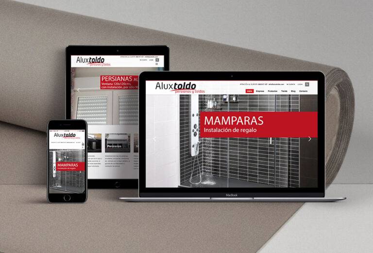 Diseño tienda online para Aluxtoldo - Estudio Diseño Málaga